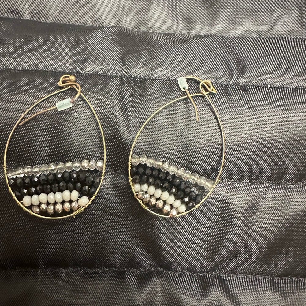 Gold Beaded Earrings